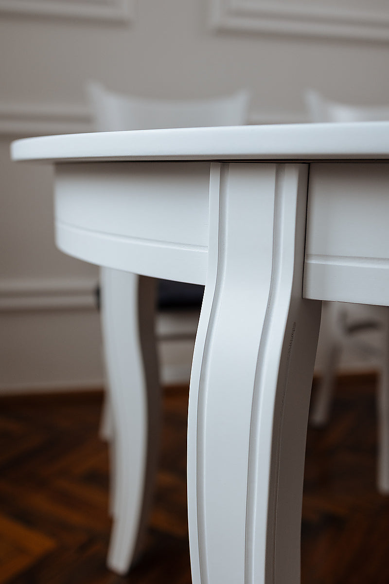 White dining table