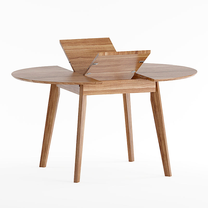 Mars Round Dining Table, Extendable 39"/55" Natural