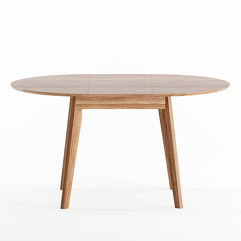 Mars Round Dining Table, Extendable 39"/55" Natural