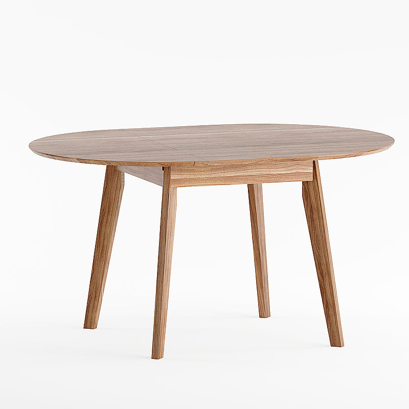 Mars Round Dining Table, Extendable 39"/55" Natural