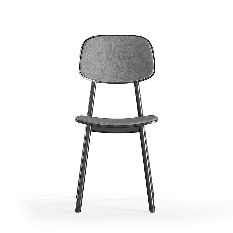 Black solid wood dining chair