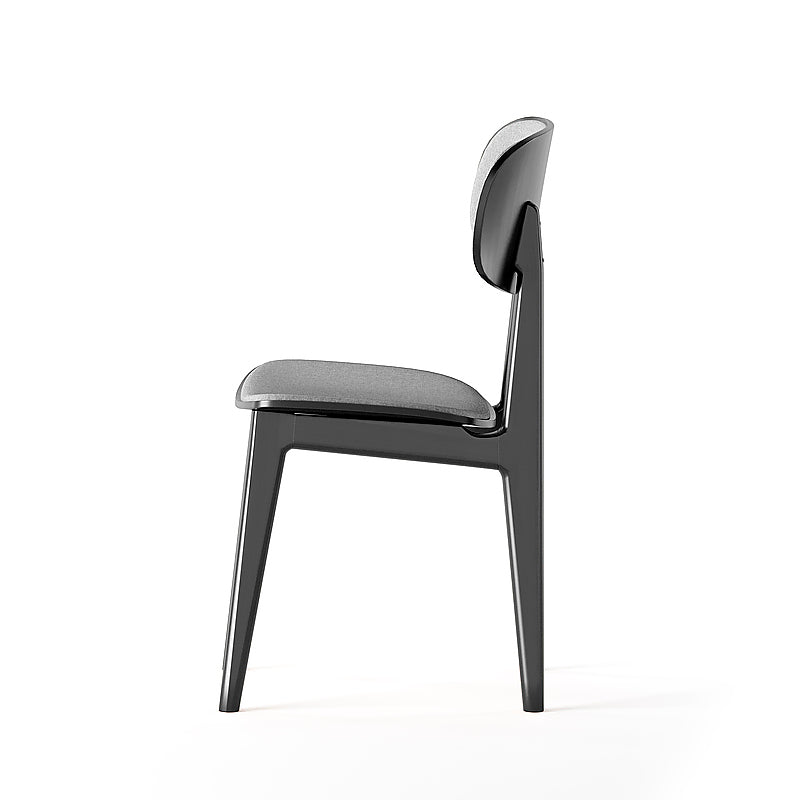 Solid wood dining chair with cushion seat