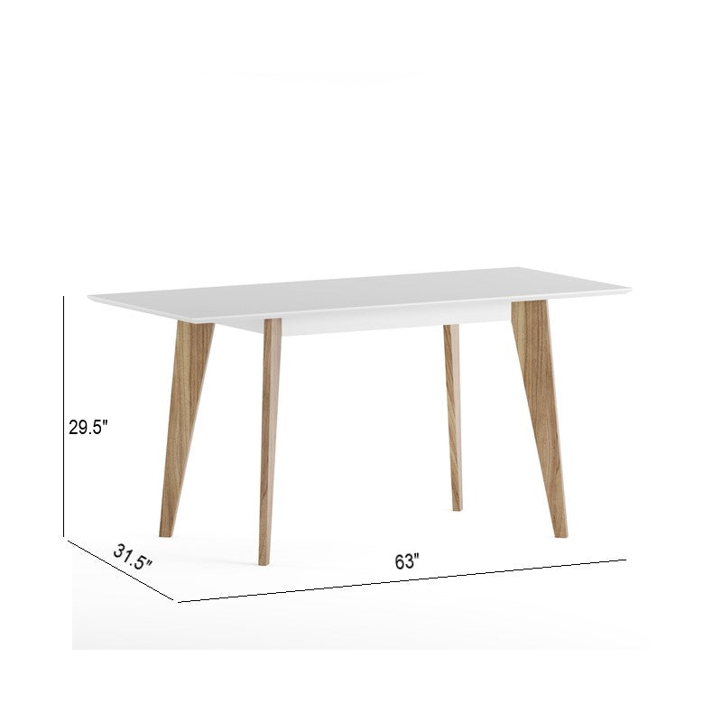 Dining table with white tabletop