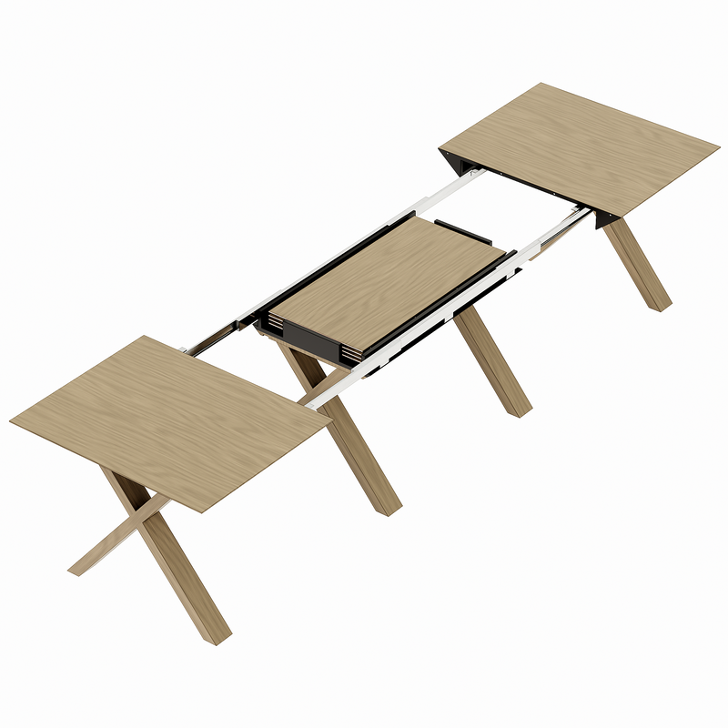 Natural wood dining table