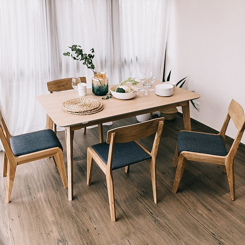 modern dining table and chairs