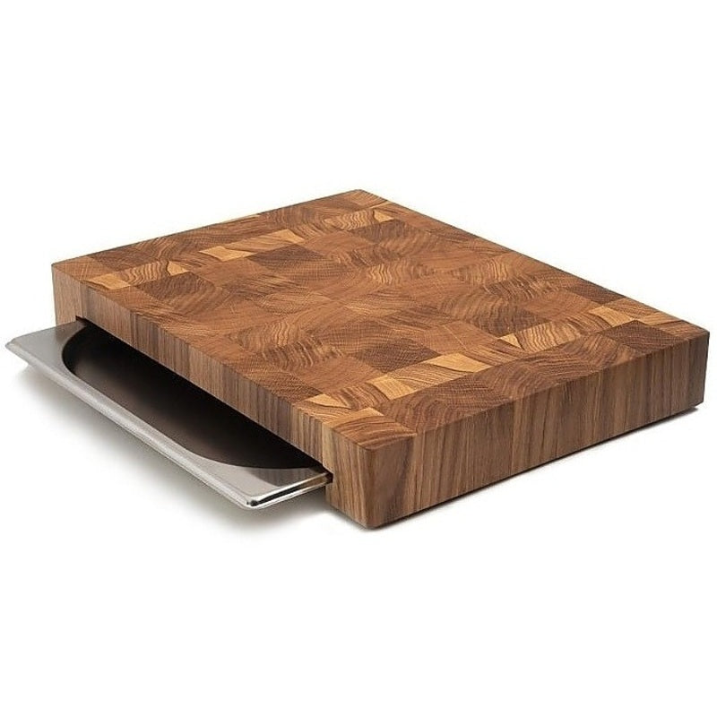 End Grain Cutting Board 12"x16"x2.1" with Tray