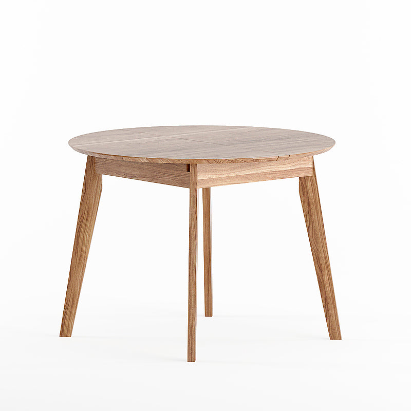 Mars Round Dining Table, Extendable 39"/55" Natural