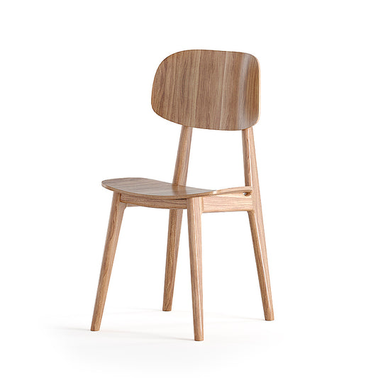 Natural wood dining chair