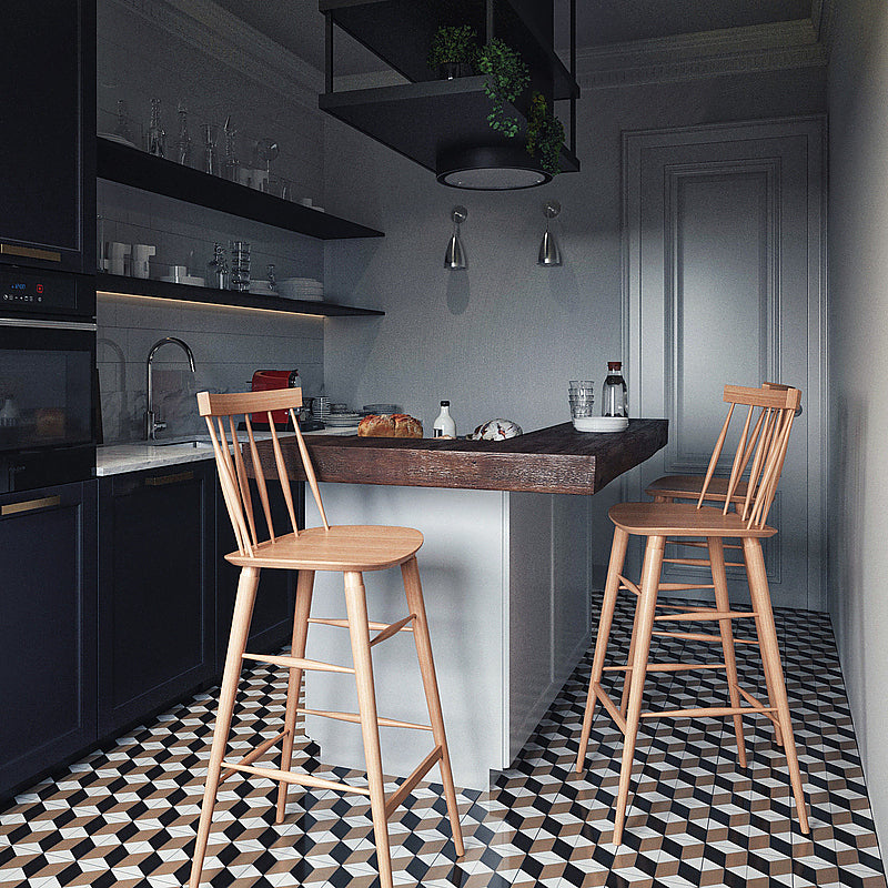 wooden bar stools