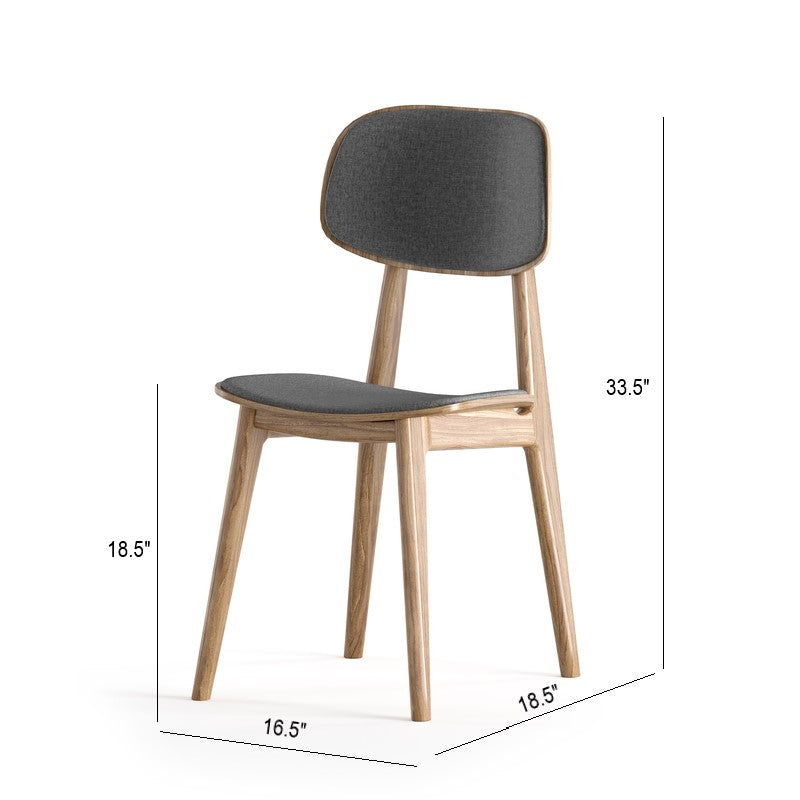 Dining chair with dimensions