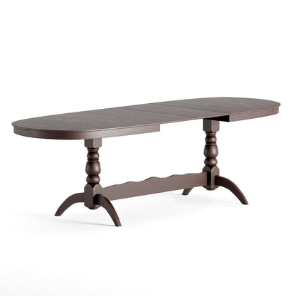 Oval extendable dining table