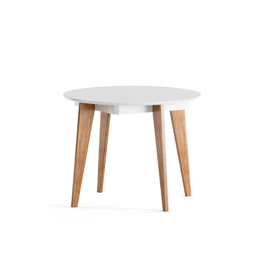 Compact round dining table