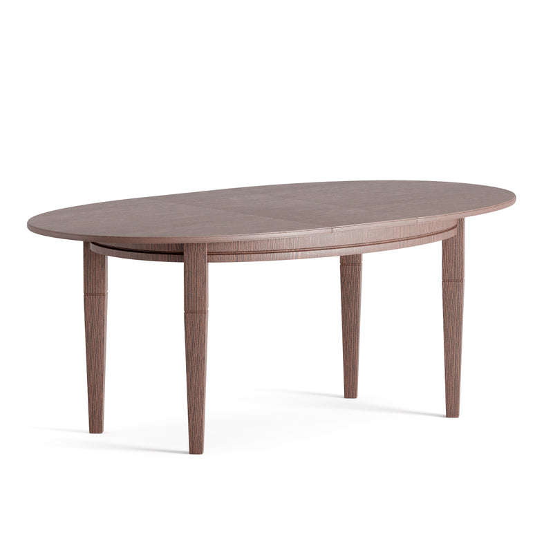 Oval extendable dining table