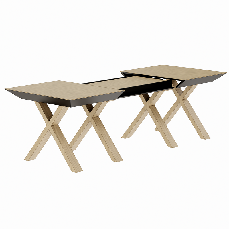 Extendable wooden dining table 